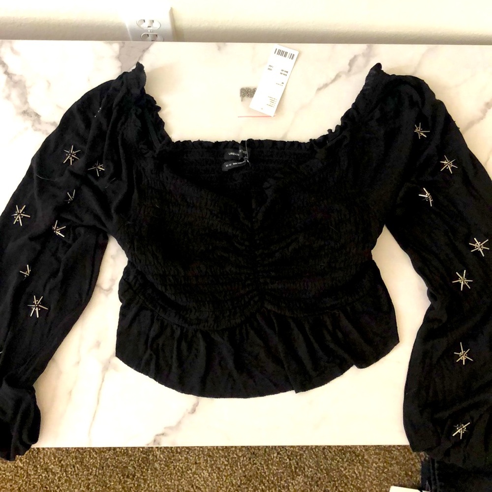 Black UO Crop Long Sleeve